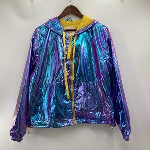 Ashley By 26 International Iridescent Hooded Windbreaker